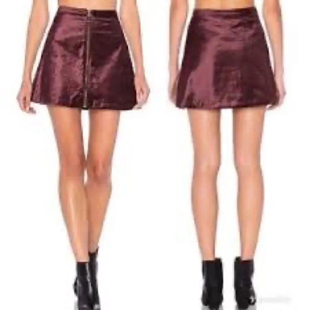 Free People Funkytown One and Only Skirt in Wine